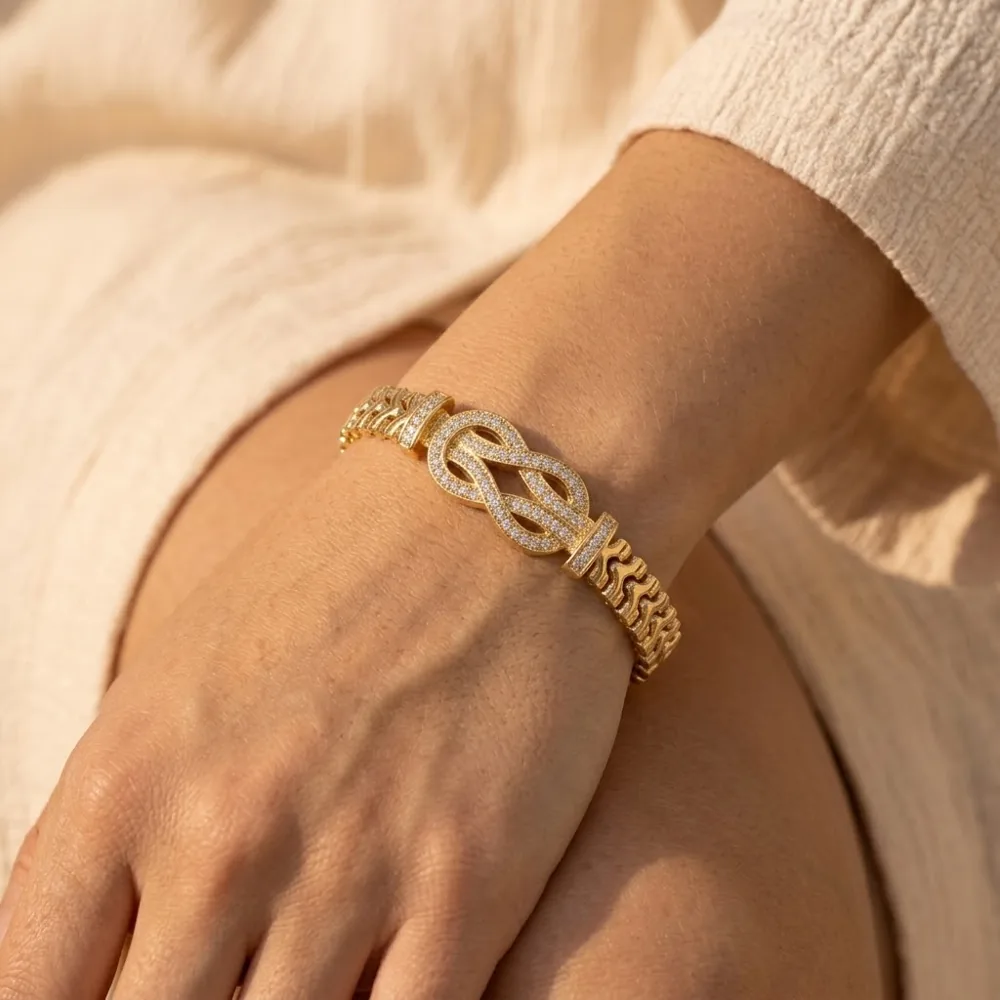 Bracelet Nœud Pavé — vue 3