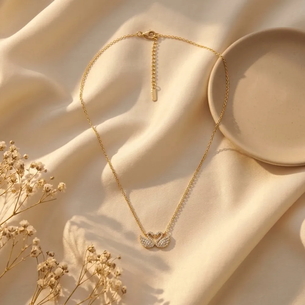 Collier Cygnes Amoureux — vue 2