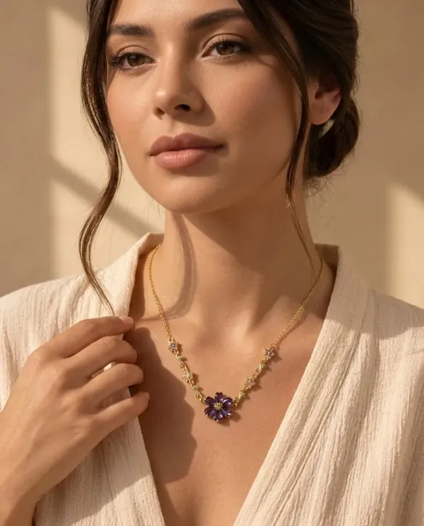 Collier Fleur Violette