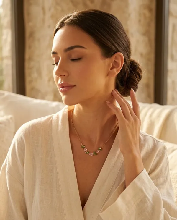 Collier Guirlande Rose