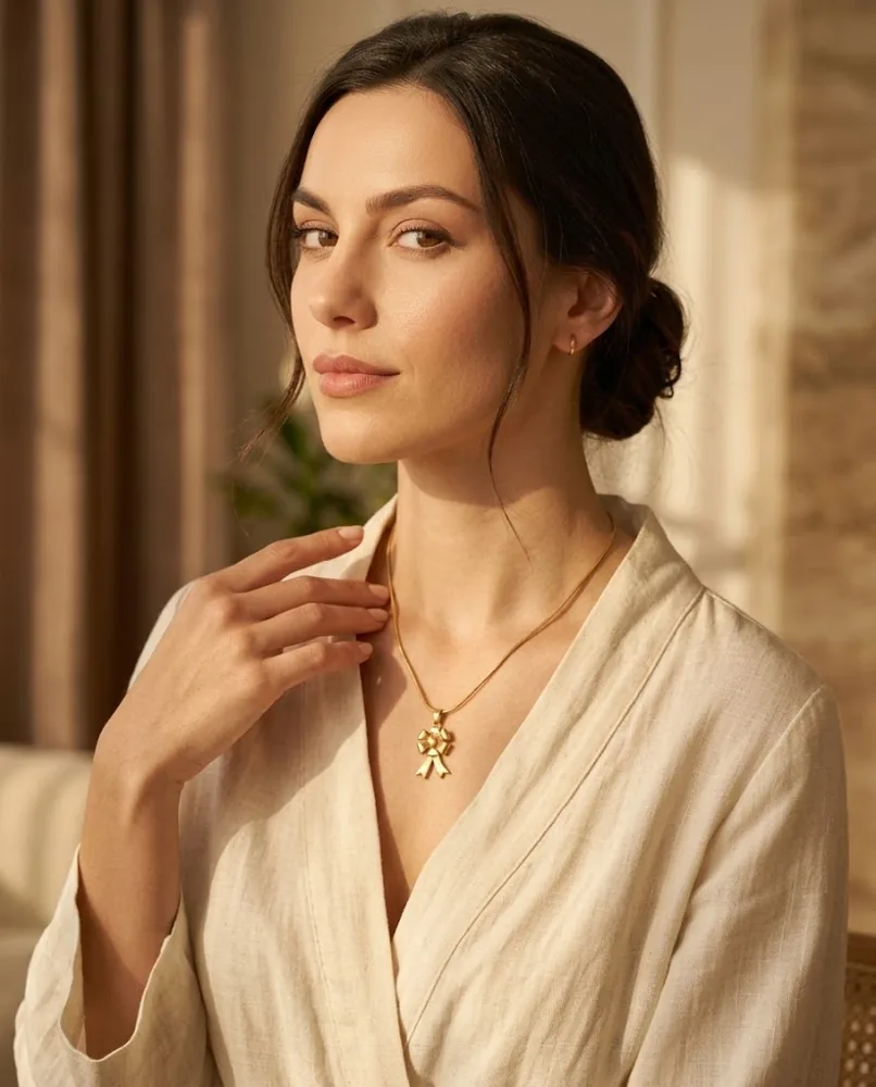 Collier Ruban Doré — vue 3