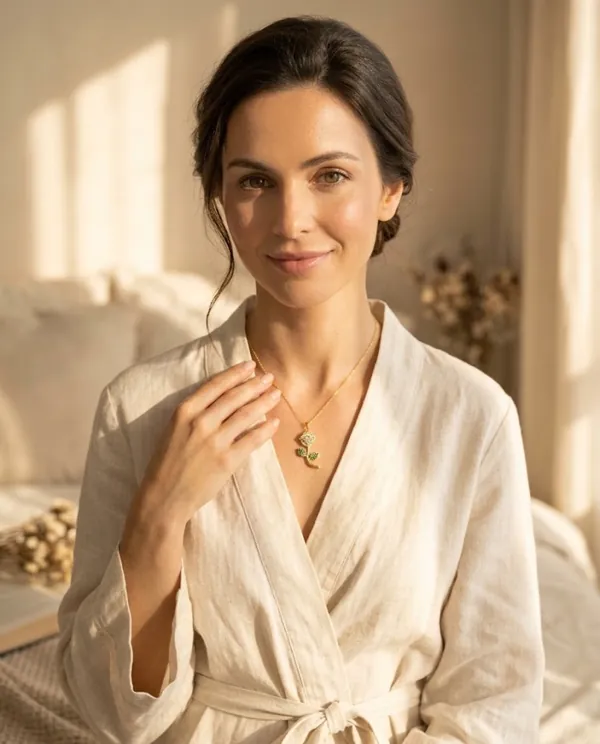 Collier Tulipe Pavée