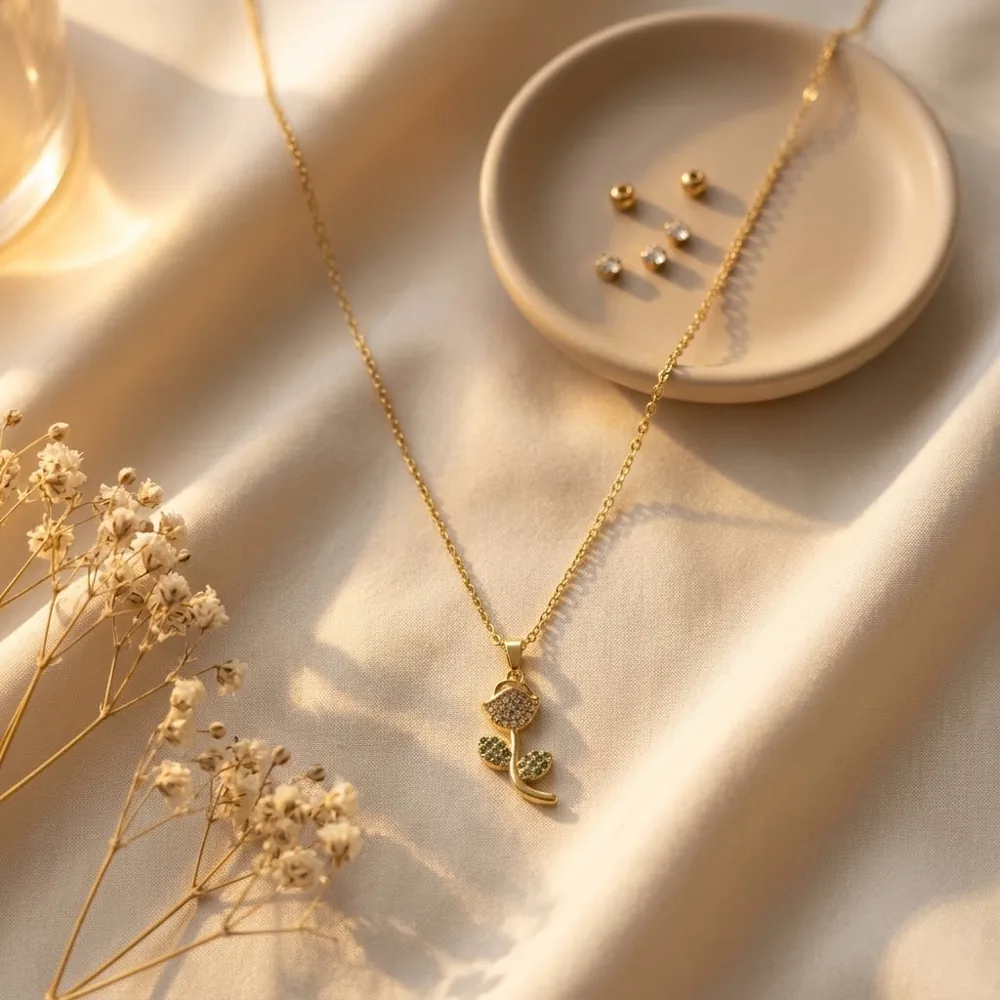Collier Tulipe Pavée — vue 2
