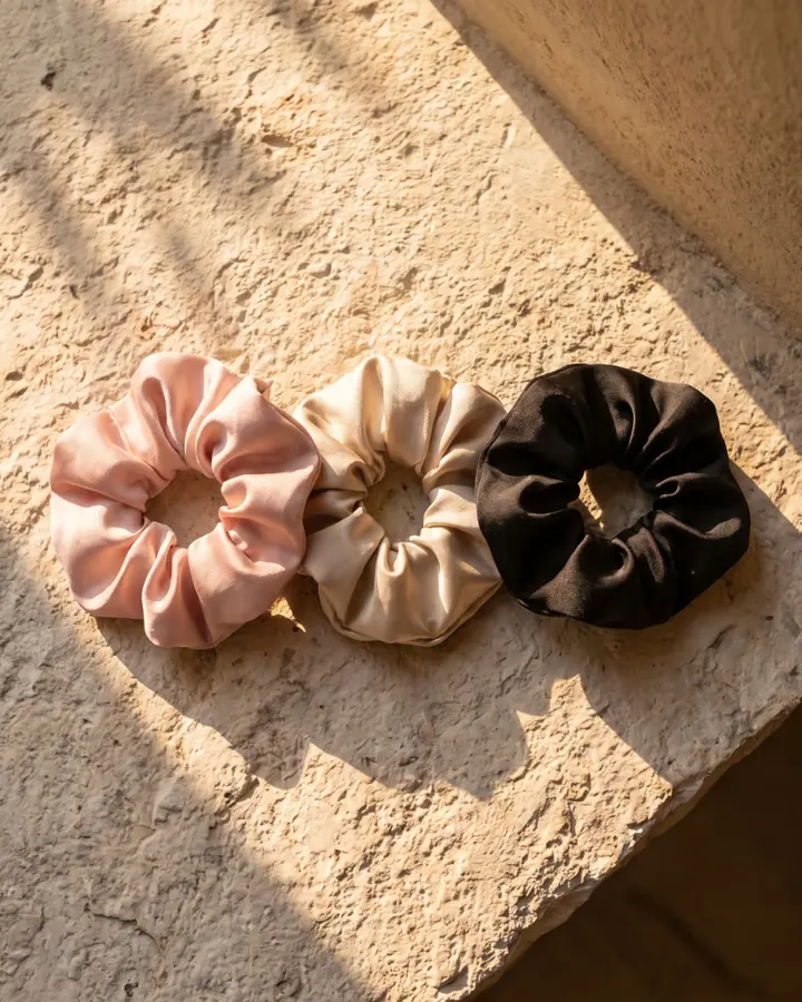 Everyday Satin Scrunchie Trio — vue 2
