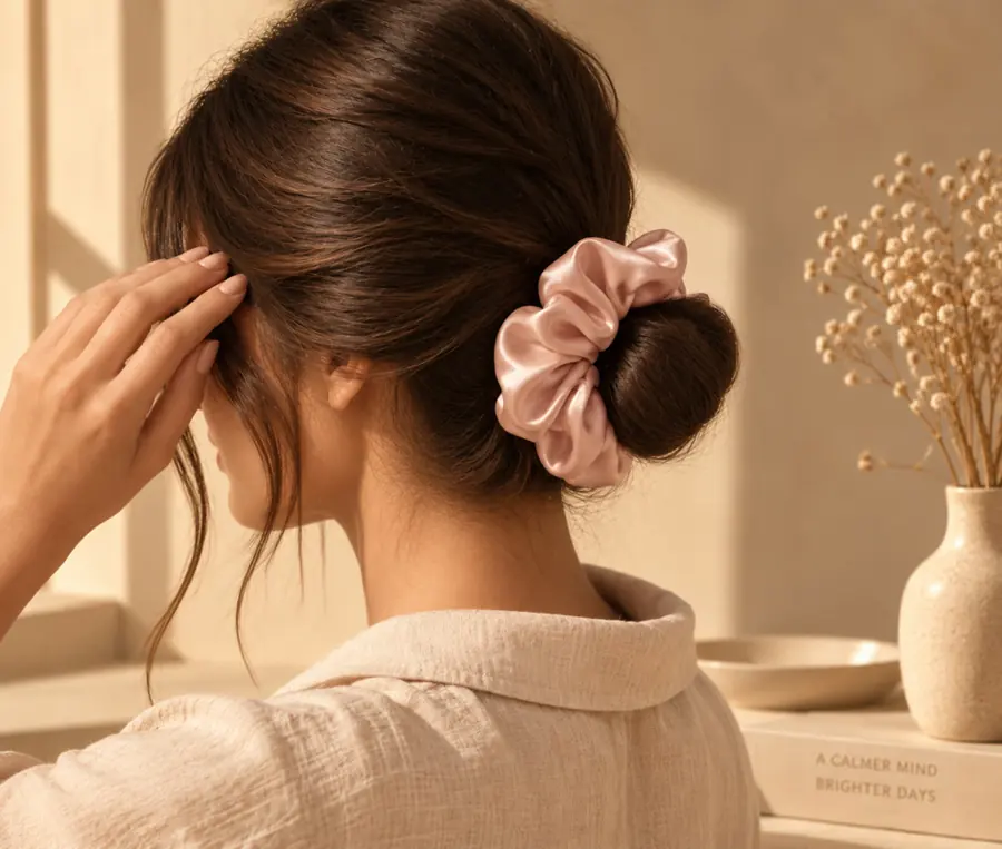 Everyday Satin Scrunchie Trio — vue 4